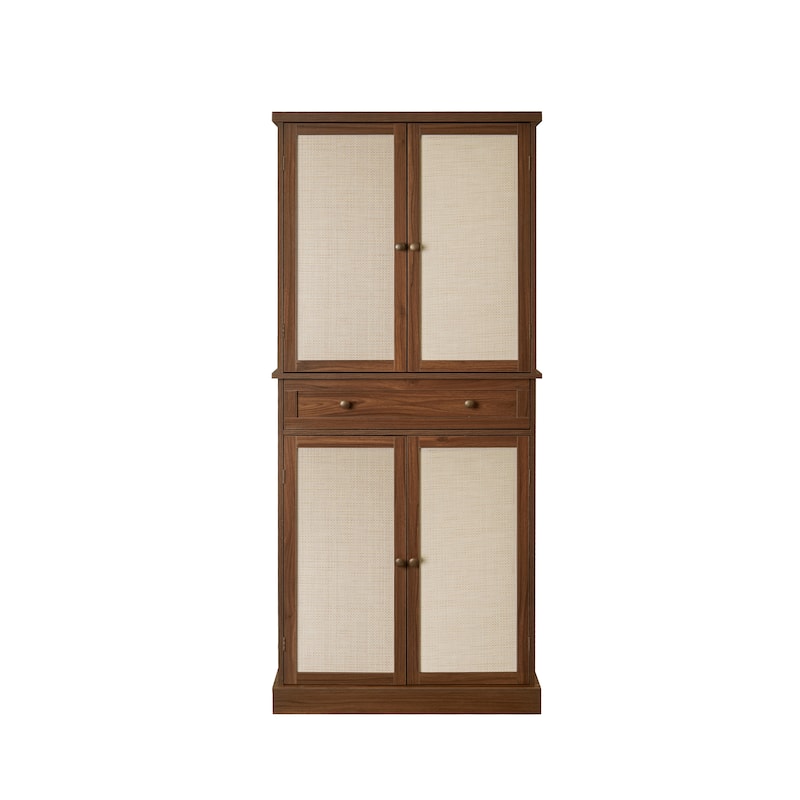 4 Door Cabinet with 1 Drawer, with 4 Adjustable Inner Shelves