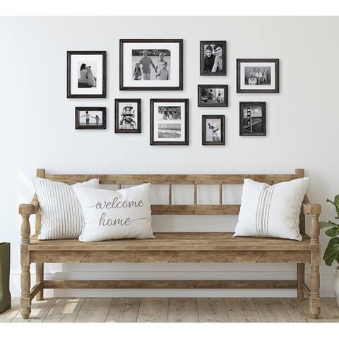 Kate and Laurel Bordeaux 10-piece Wood Gallery Wall Picture Frame Set