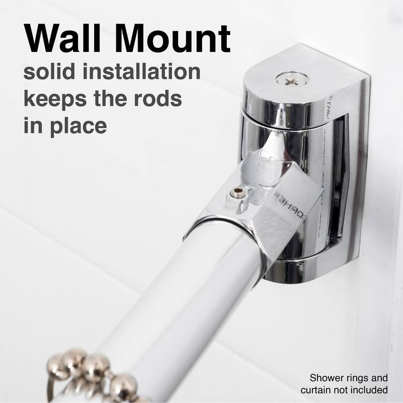 Curved Shower Curtain Rod Adjustable 36 to 61 inches by JS Jackson Supplies