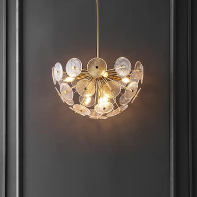 SAFAVIEH Lighting Miri 6 Light 24" Pendant - 24" x 24" x 23-53" - W/D/H