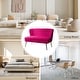 preview thumbnail 27 of 114, HULALA HOME Monica Modern Velvet Curved Tufted Back Loveseat with Metal Tapered Legs
