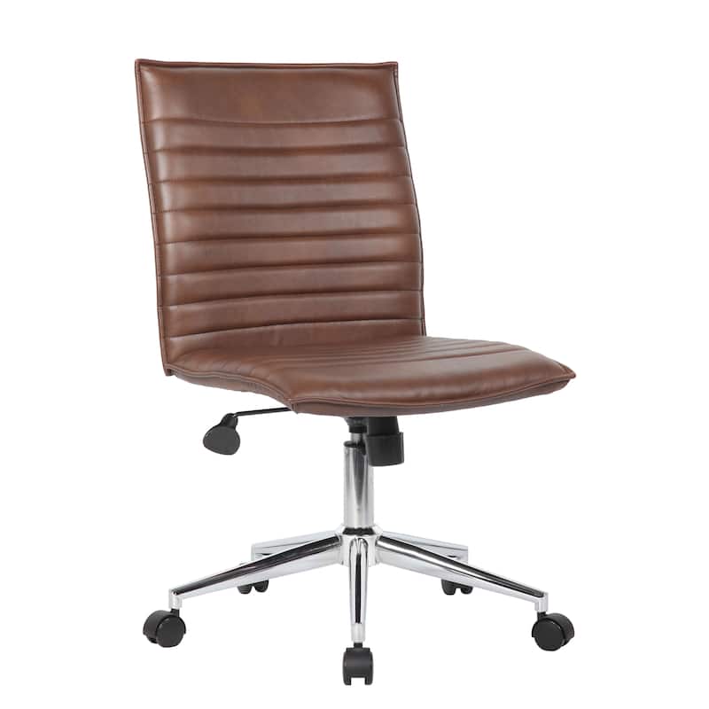 Boss Office Products Black Vinyl Armless Hospitality Chair