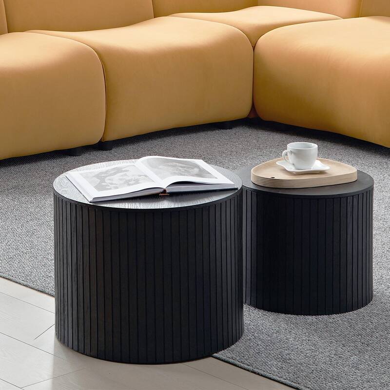 Nested Table Set 2 Pieces End Table Coffee Table Bedside Table