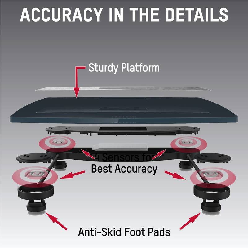 Taylor Digital Scales for Bodyweight Mixed Metal with Brushed Stainless Steel