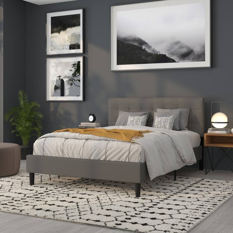 Button Tufted Upholstered Headboard
