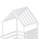 preview thumbnail 26 of 25, Wooden Slat Roof Platform Bed Guardrails House Bed Frame with 2 Storage Drawers, Kids Playhouse Bed Small Window & Shelves
