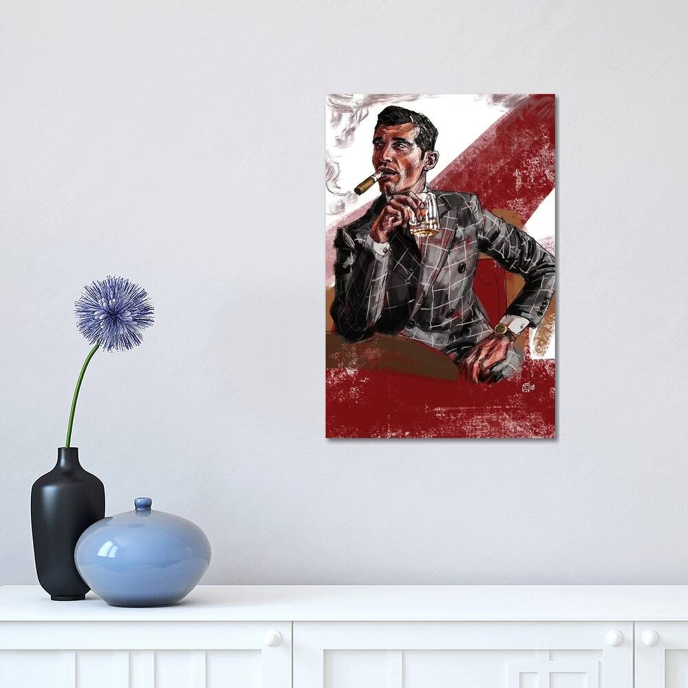 iCanvas "Cigar & Whiskey" by Sunflowerman Canvas Print