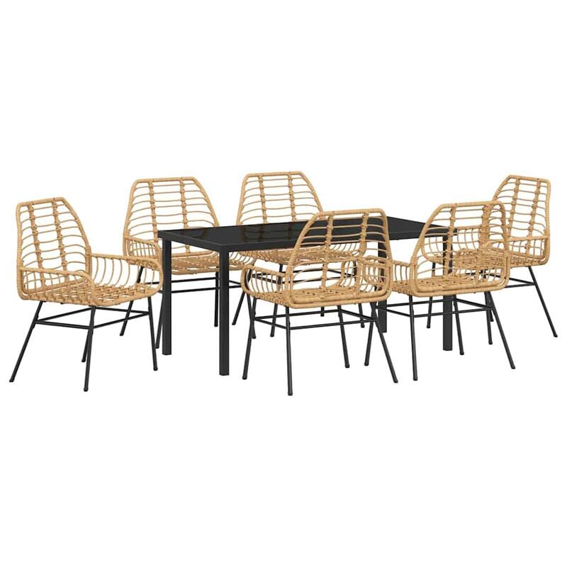 vidaXL Garden Dining Set Poly Rattan