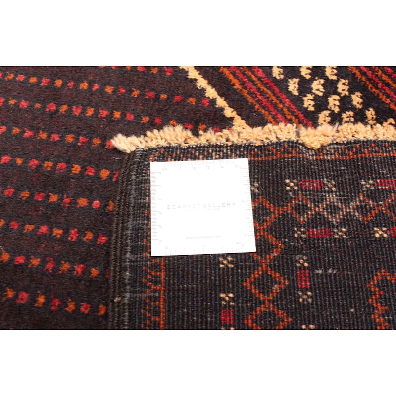 ECARPETGALLERY Hand-knotted Teimani Dark Brown Wool Rug - 3'3 x 5'0