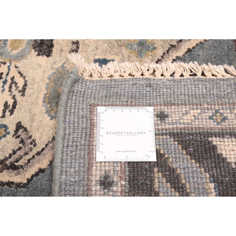 ECARPETGALLERY Hand-knotted Finest Agra Jaipur Grey Wool Rug - 8'3 x 11'2