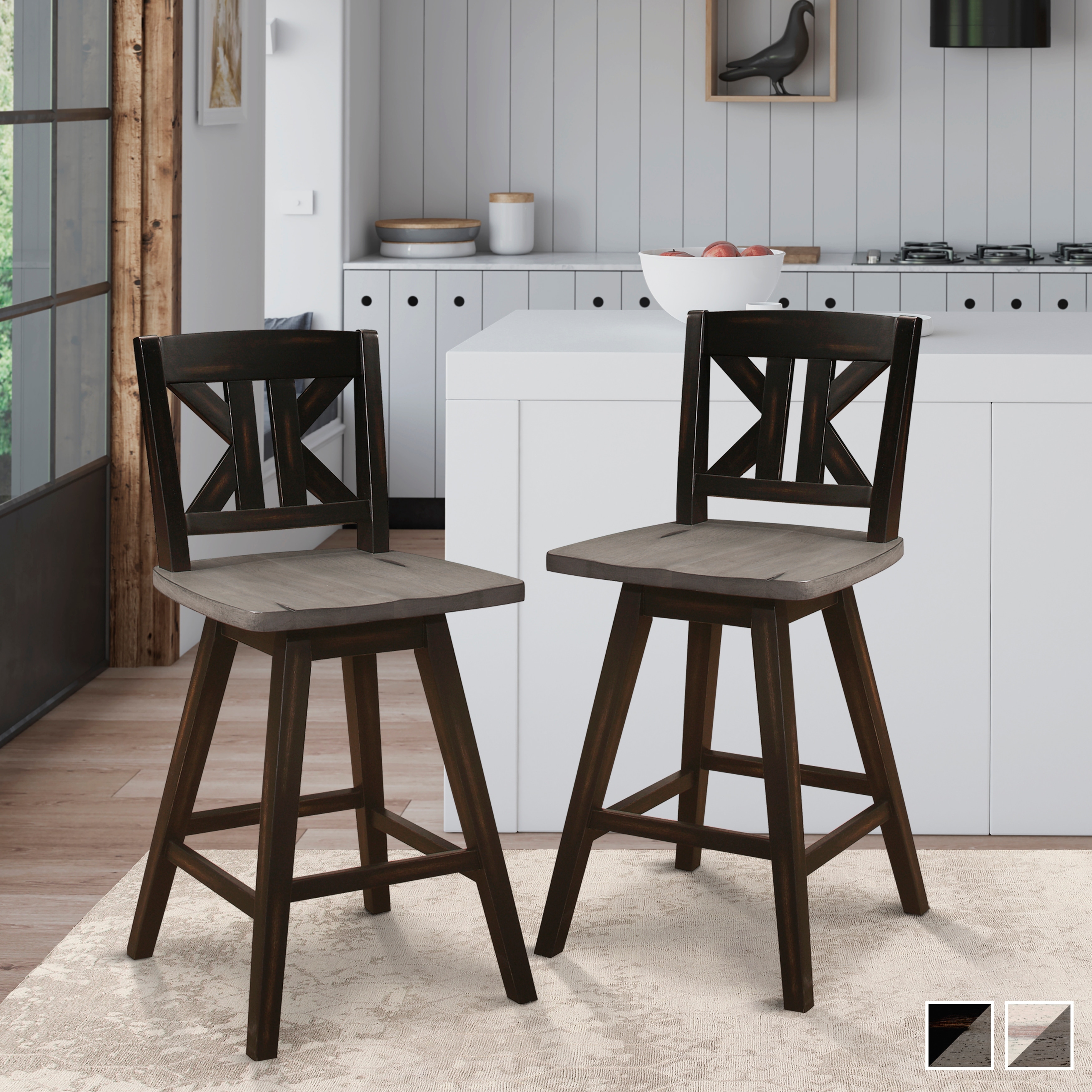 roux swivel counter height barstool