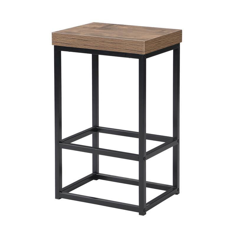 3-piece Drop Leaf Kitchen Island Set with 2 Seatings and Towel Rack