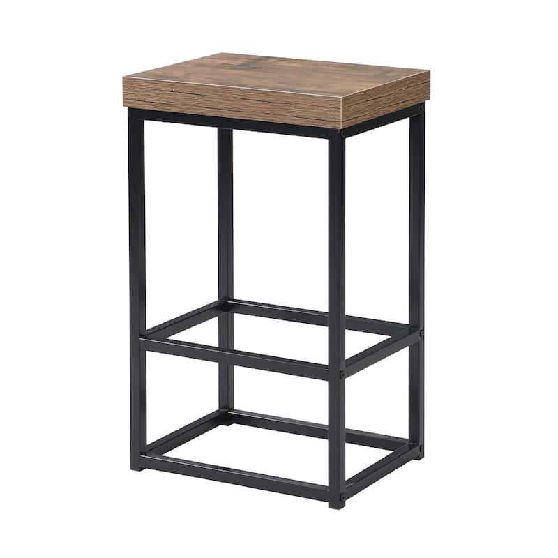Rubber Wood Top Drop Leaf Kitchen Island Set with 2 Seatings, Closed Storage Breakfast Bar Set with Towel Rack and Drawers, Blue