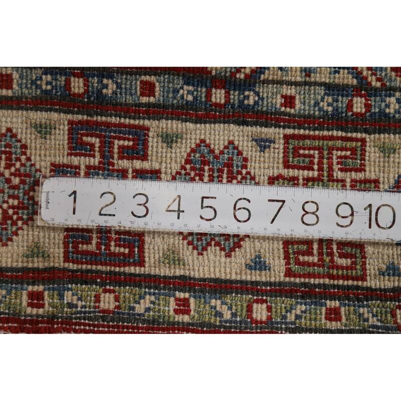 Red Kazak Foyer Rug Hand-Knotted Bedroom Wool Carpet - 2'9"x 4'3"