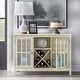 preview thumbnail 4 of 5, Simple Living Portland Glass Wine Buffet/Sideboard