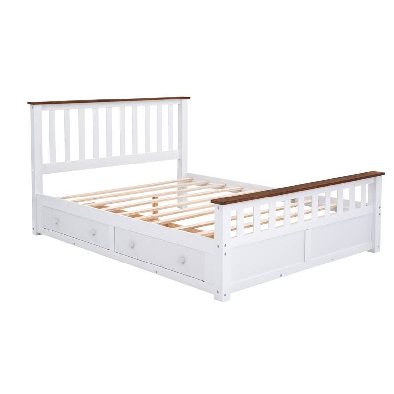 3-Pieces/1-Piece Bedroom Sets Full/Queen Size Platform Bed with Nightstand(USB Charging Ports) and 6-Drawer Storage Chest