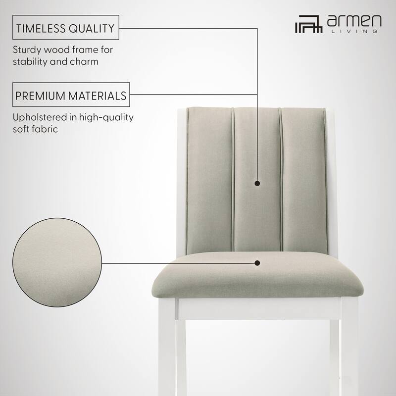 Nolan 26 in. Dark Roast Counter Height Rubberwood Barstool with Grey Fabric Seat - Set of 2