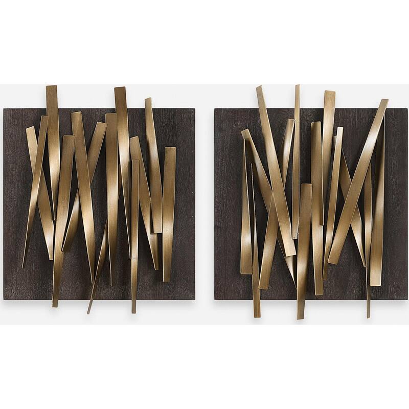 Uttermost 04382 Crosshatch 19-3/4" x 24" Frameless Decorative Panels -