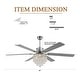 preview thumbnail 3 of 18, Cusp Barn 65" Ceiling Fan with Light and Remote,Modern Gorgeous Crystal Light Fixture,Silent Reversible Motor Fan Light,6-Speeds