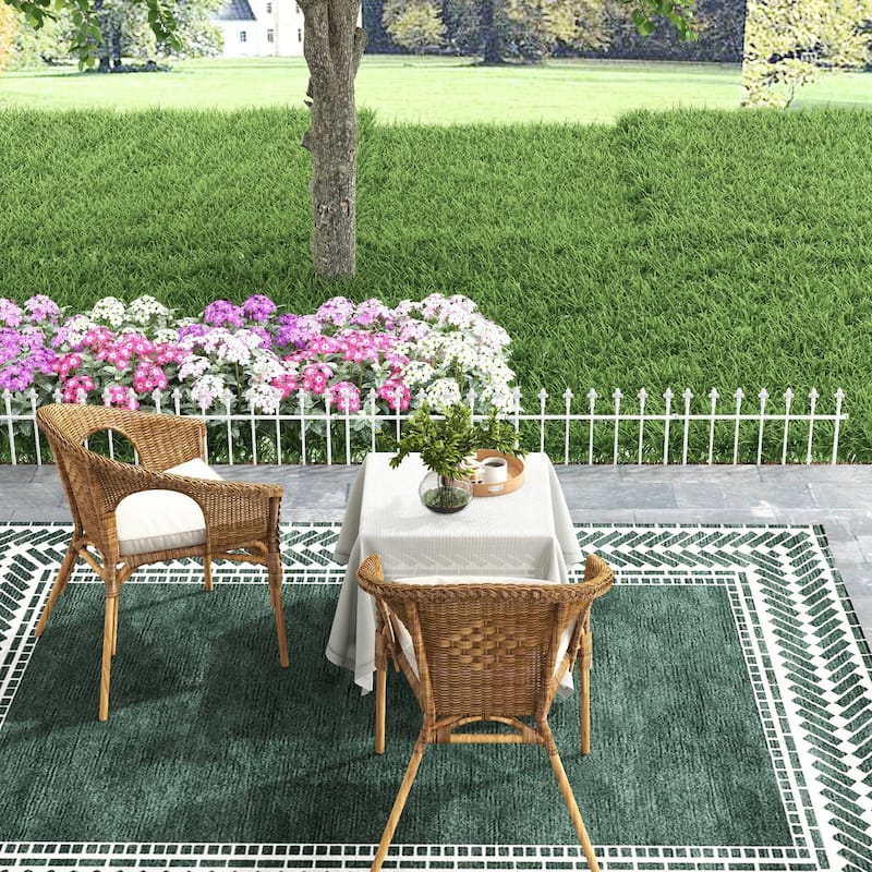 Metal Decorative Garden Fence, 9.2' x 17.25" 5 Pack Steel Fence Panels