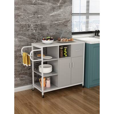 Mobile Bar Cart Serving Wine Cart with Wheels