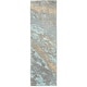 preview thumbnail 25 of 26, Carson Carrington Uddevalla Abstract Marble Rug 2'3" x 7'6" Runner - Blue/Grey