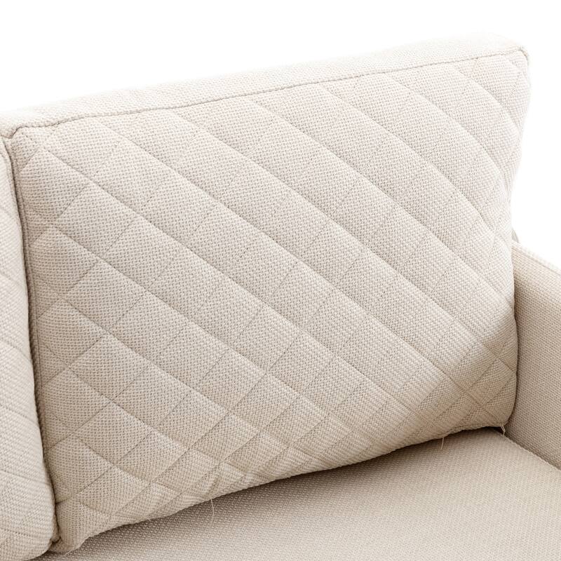 Modern Velvet Loveseat Couch with Pull Out Bed