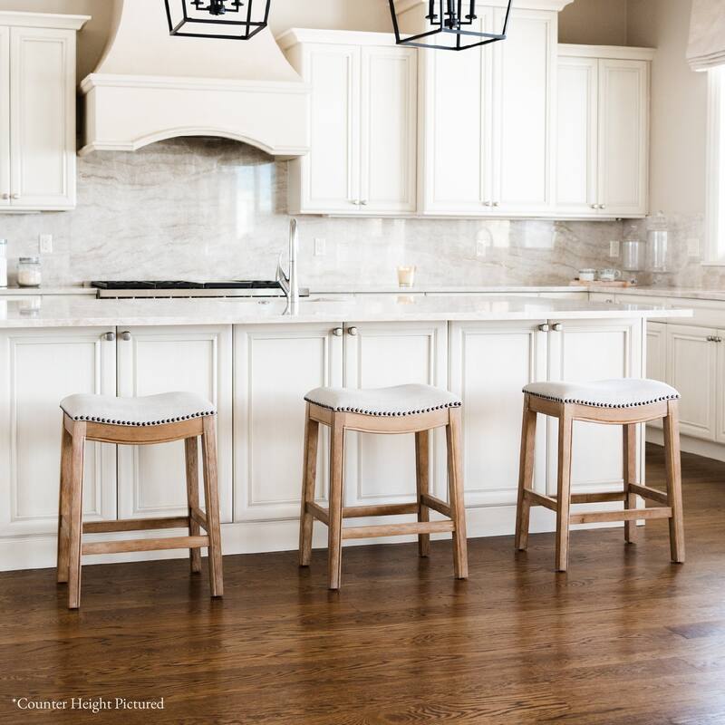 Maven Lane Adrien Saddle Kitchen Stool