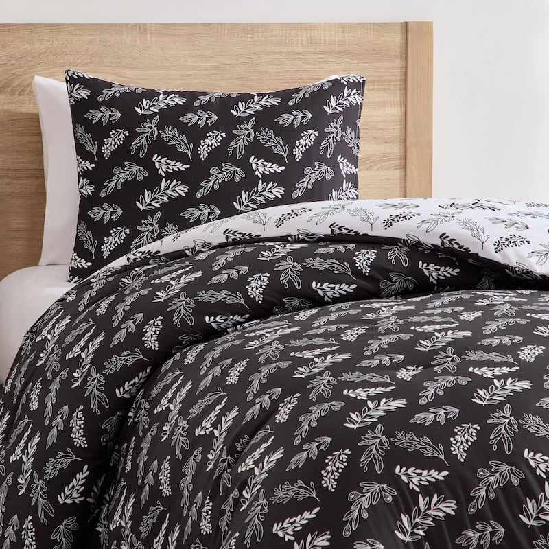Empyrean 3PC Reversible Botanical Printed Comforter Bedding Set
