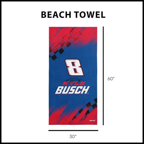 dimension image slide 18 of 19, NASCAR Simple Speed Beach Towel