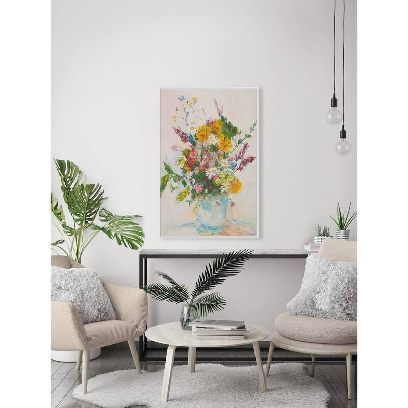 Winners Never Quit Floater Framed Print on Canvas