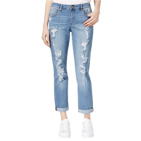Rachel Roy Womens Whiskered Slouchy Fit Jeans