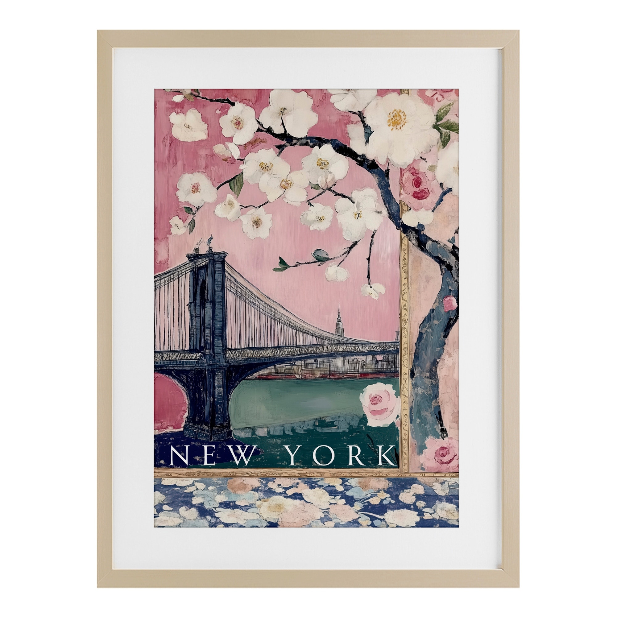 Stupell New York Spring Tree Under Glass Framed Design By Annabelle Hall