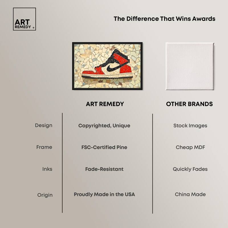 Mosaic Sneaker Canvas by Art Remedy