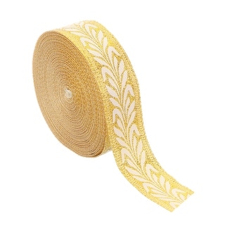 Leaf Pattern Ribbon Leaf Pattern Jacquard Ribbon Trim Polyester Jacquard Ribbon Sewing ...