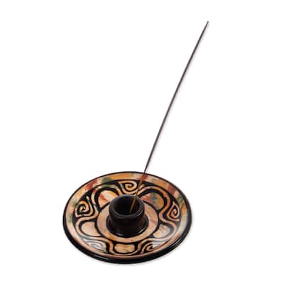 Novica Handmade Vicús Spirit Ceramic Incense Holder