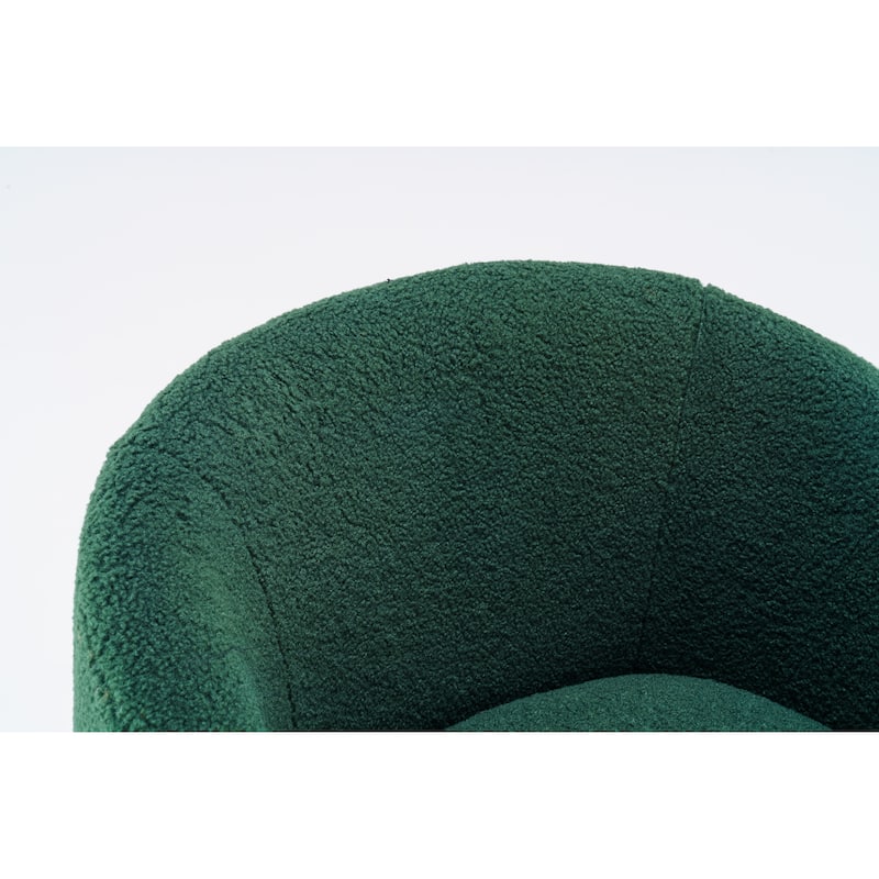 25.6" Swivel Barrel Chair with Black Coating