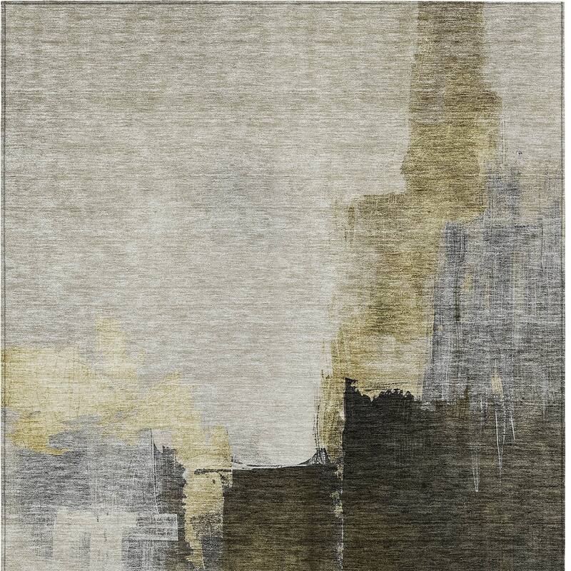 HomeRoots Abstract Transitional Rectangle Outdoor Rug