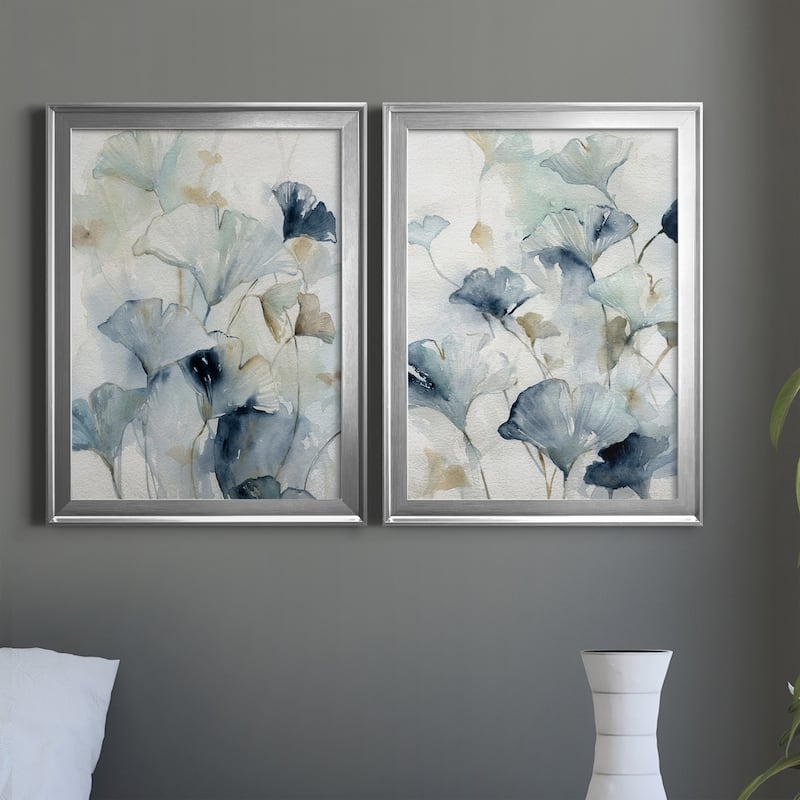 Indigo Ginkgo I Premium Framed Print - Ready to Hang - Multi-Color