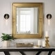 preview thumbnail 3 of 7, Modern 1-Light Black Gold Cylinder Glass Armed Wall Sconce Dimmable Vanity Light - 4.7" L x 5.5" W x 10" H