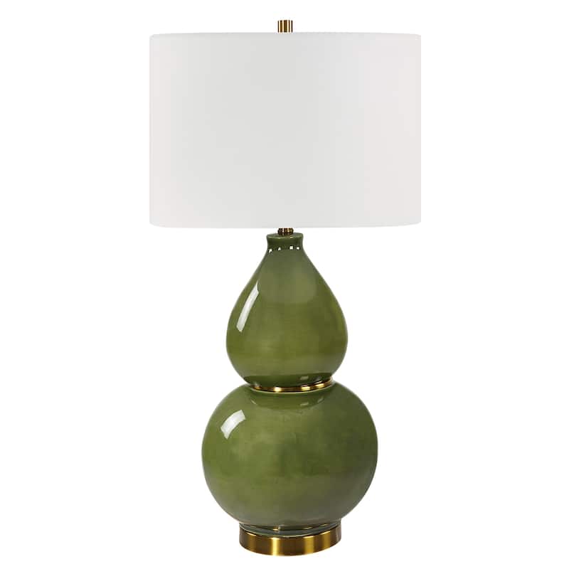 Gourd Shaped Ceramic Table Lamp - 30.5"