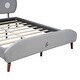 preview thumbnail 9 of 13, Upholstered platform bed with koala-shaped headboard