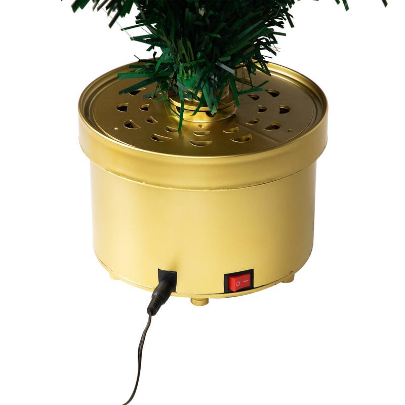 Pre-Lit Color Changing Fiber Optic Artificial Christmas Tree - 3' - Multi-color Lights - 3 Foot