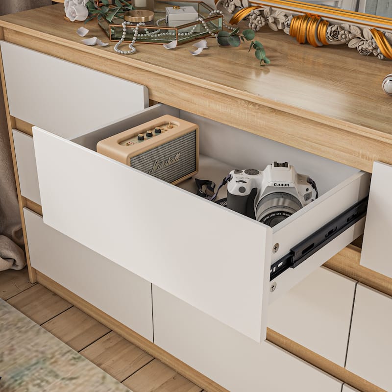 9 Drawer Dresser White Dresser Chest Drawer Storage Organizer Cabinet