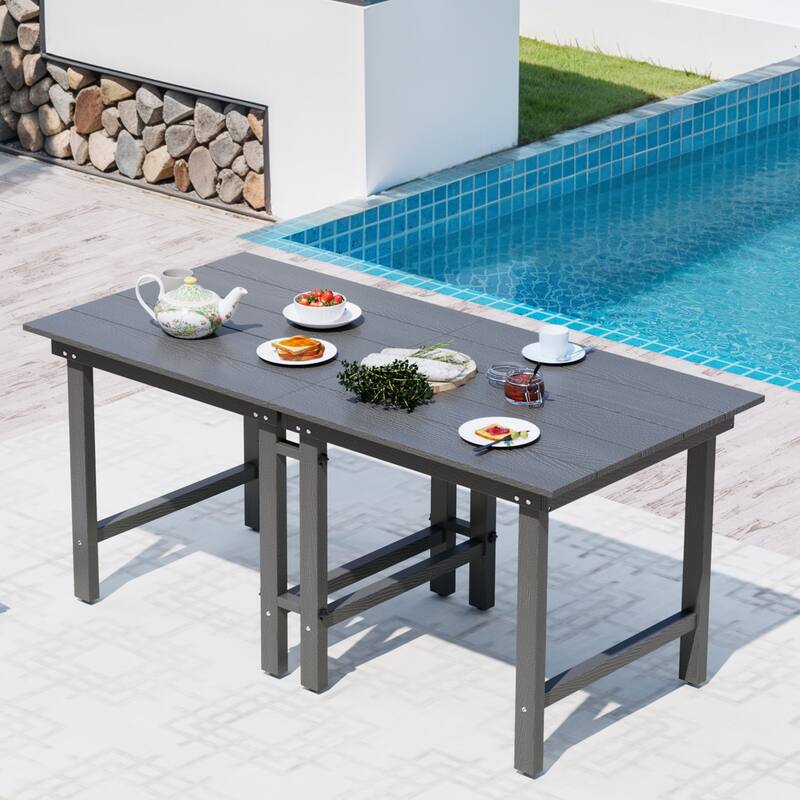 Outdoor Dining Table 2-in-1 Modular Table