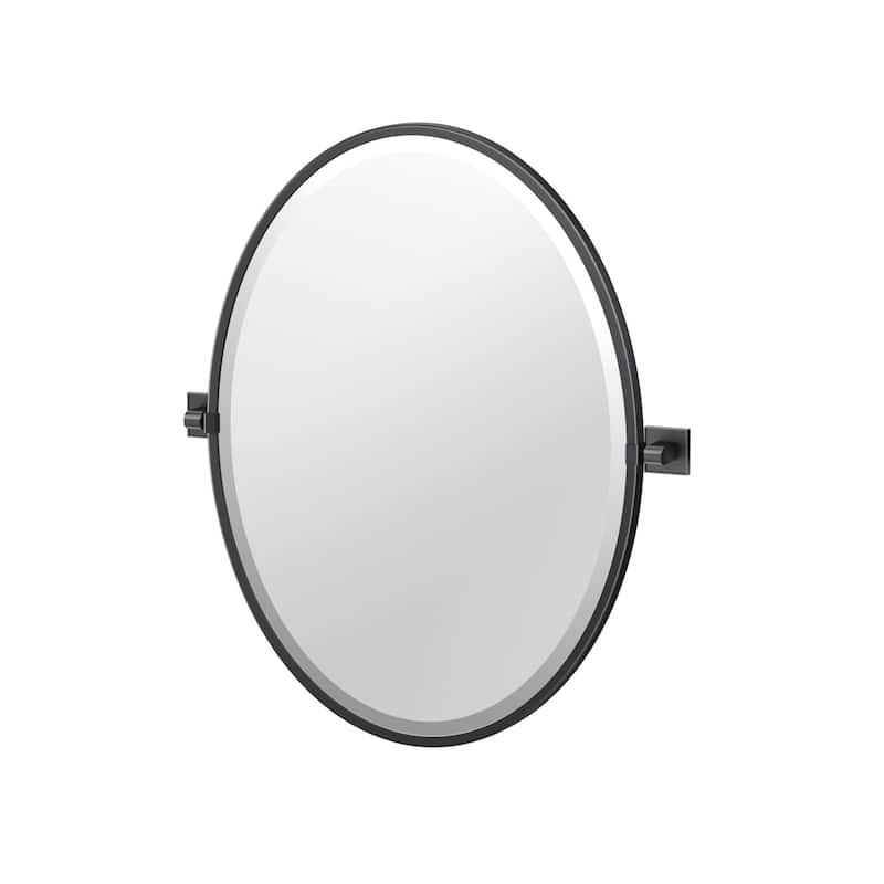 Gatco 5619F Mode 27-1/2" x 23-1/4" Contemporary Oval Framed Bathroom - Matte Black
