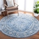 preview thumbnail 21 of 90, SAFAVIEH Brentwood Myrtice Oriental Medallion Rug 10' Round - Ivory/Navy - Round