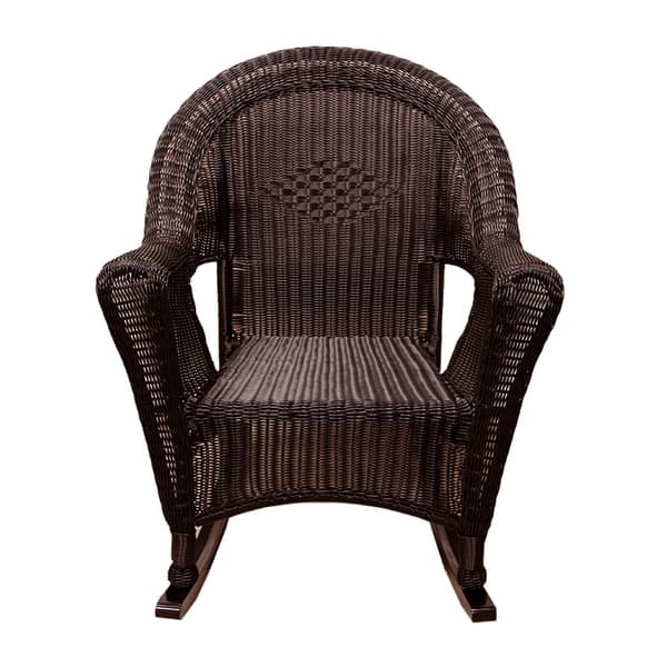 Brown Resin Wicker Rocking Chair Patio Furniture