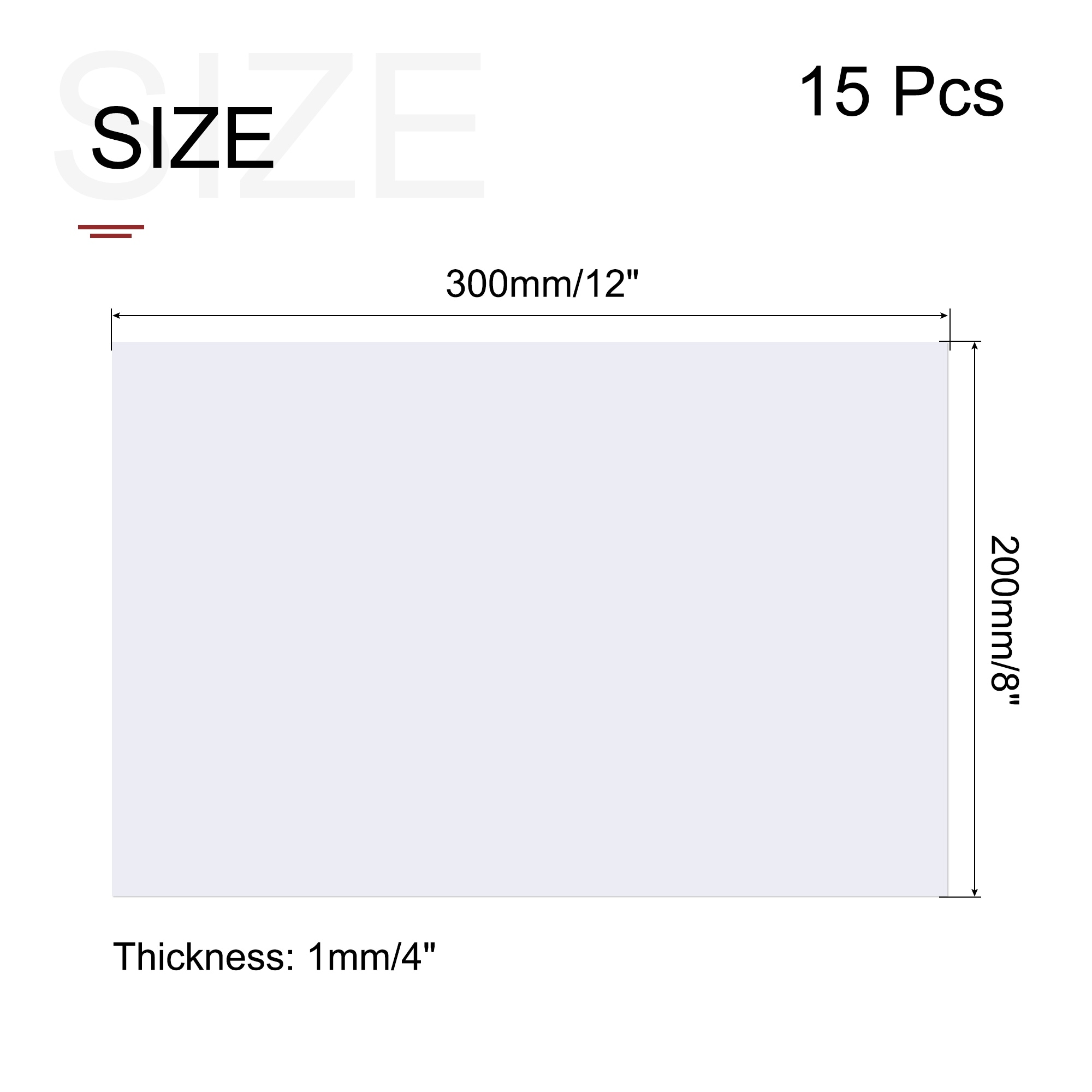 Plastic Sheet Transparency Panel Plastic Card Flexible Blanks PET Sheets for Picture Frame Replacement, Crafts