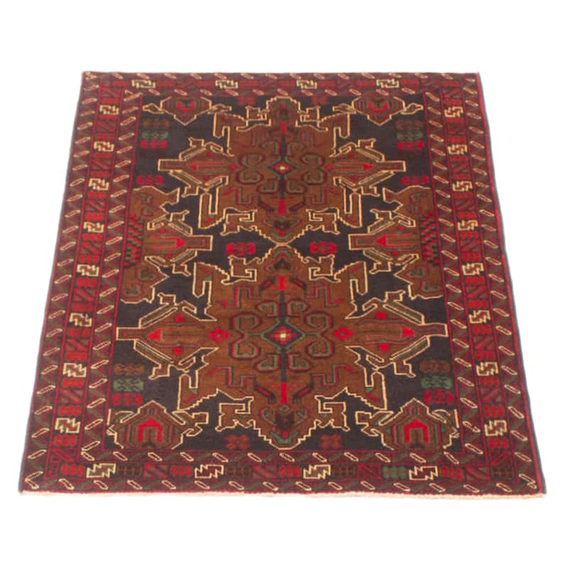 Teimani Charcoal Rug 3'2" x 4'10" - 3'2 x 4'10